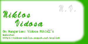 miklos vidosa business card